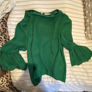 Alice & Olivia Green Blouse
